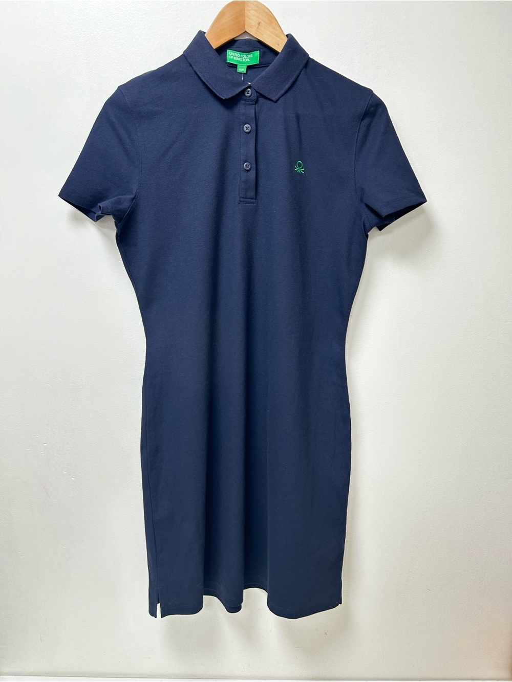 United Colors of Benetton‎ Women’s Cotton Blend Navy Polo Dress Short Sleeve S/P